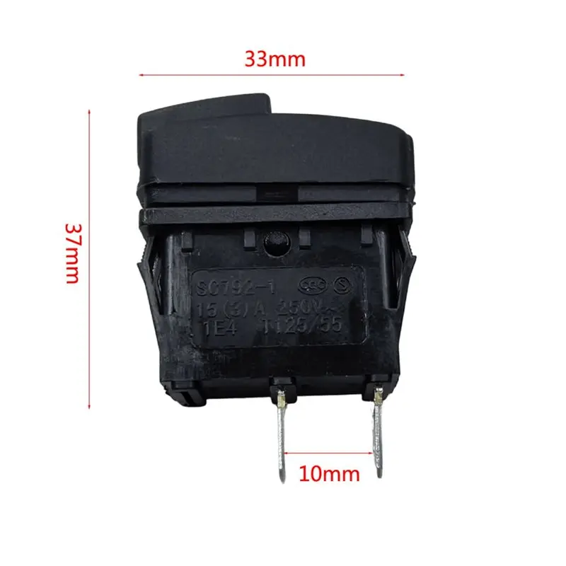 ABBK-Replacement Part For Karcher SC3 Steam Cleaner AC Pushbutton Switch(15A 125V/250V) US Plug