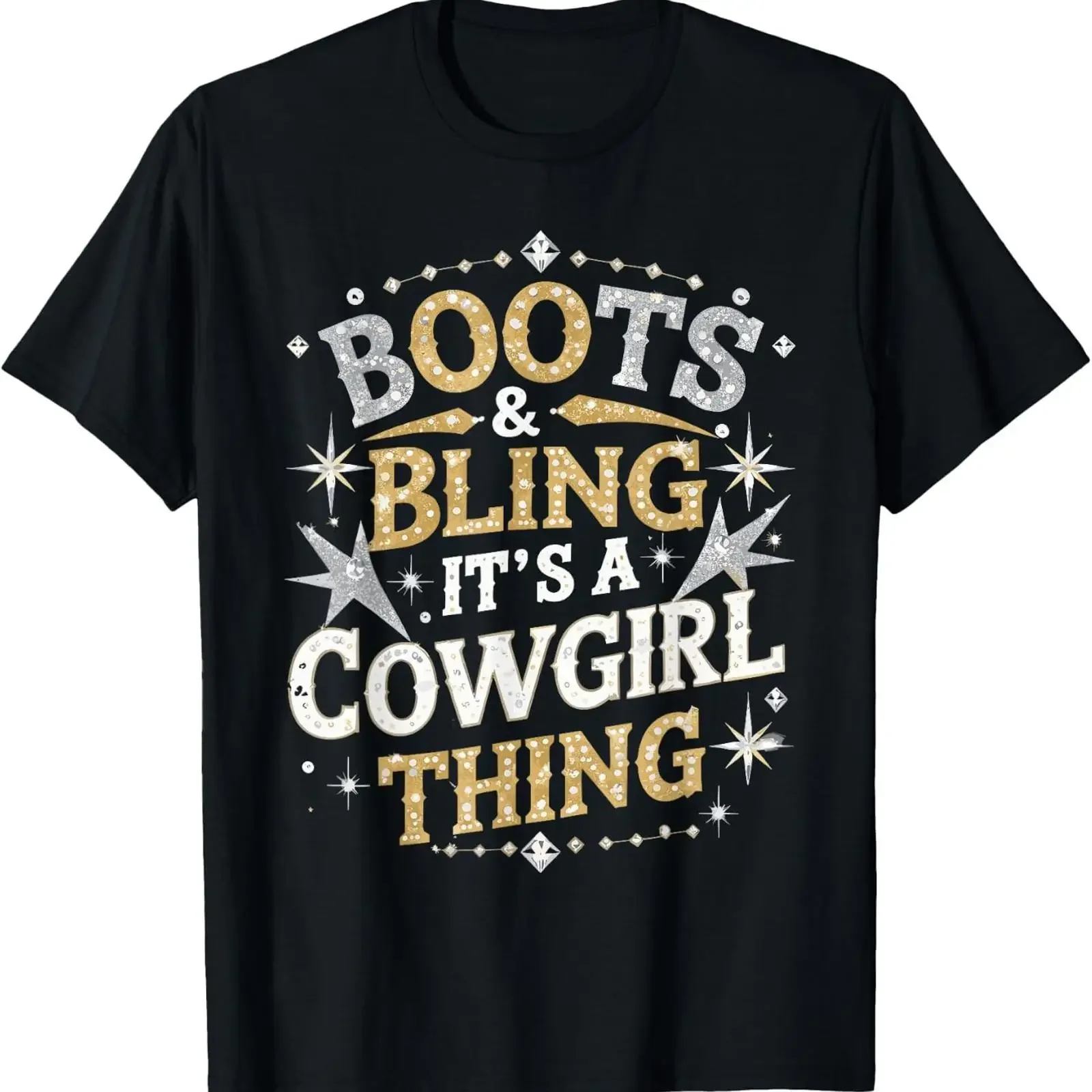 Boots and Bling It's Cowgirl Thing Western Country Melanin 3 T Shirt vintage Washed Slightly Versatile Unisex Casual fashion