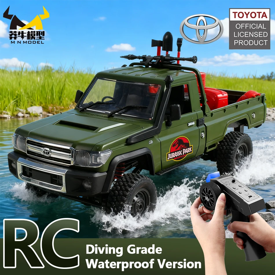 MN MODELLO RC 1:12 4WD Dinosauro Diving Car Arrampicata Fuoristrada Wading Veicolo Rock Crawler Pala Cassetta degli attrezzi Camion Giocattolo per regalo per adulti