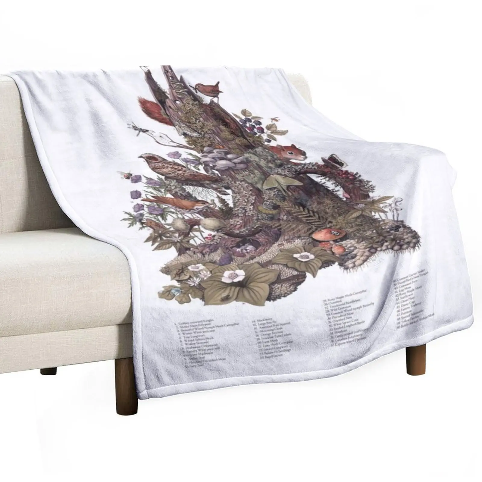 Stump (with labels) Throw Blanket Luxury Brand blankets ands Personalized Gift Blankets