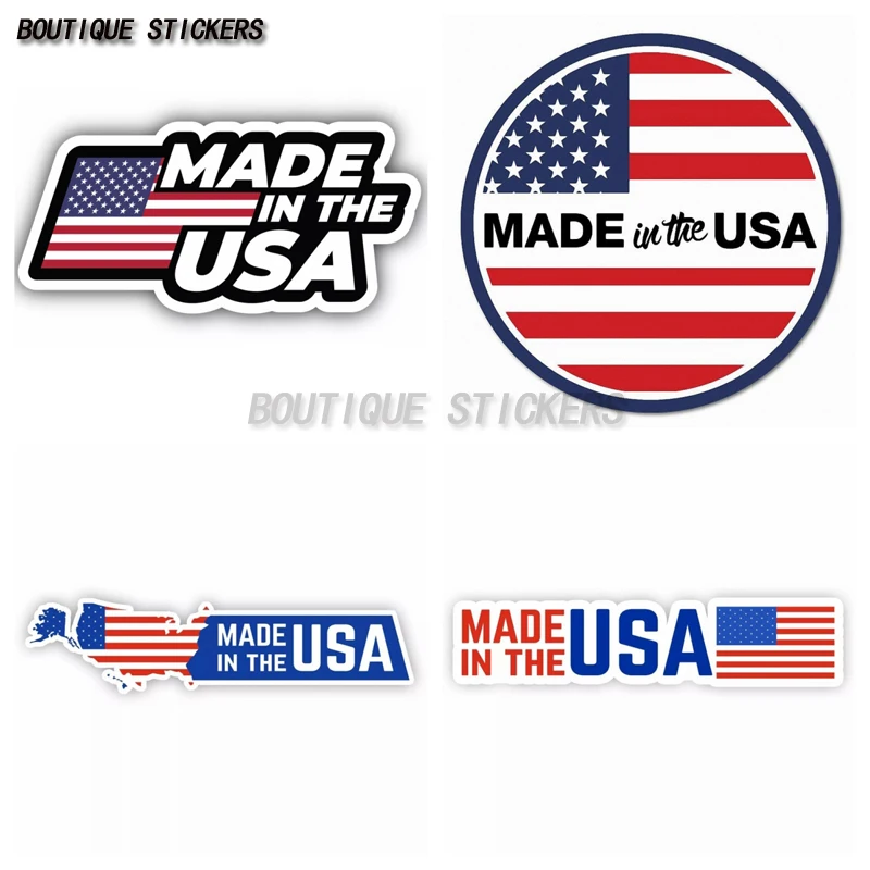 صنع في الولايات المتحدة الأمريكية أمريكا العلم شارة الفينيل ملصق مائي