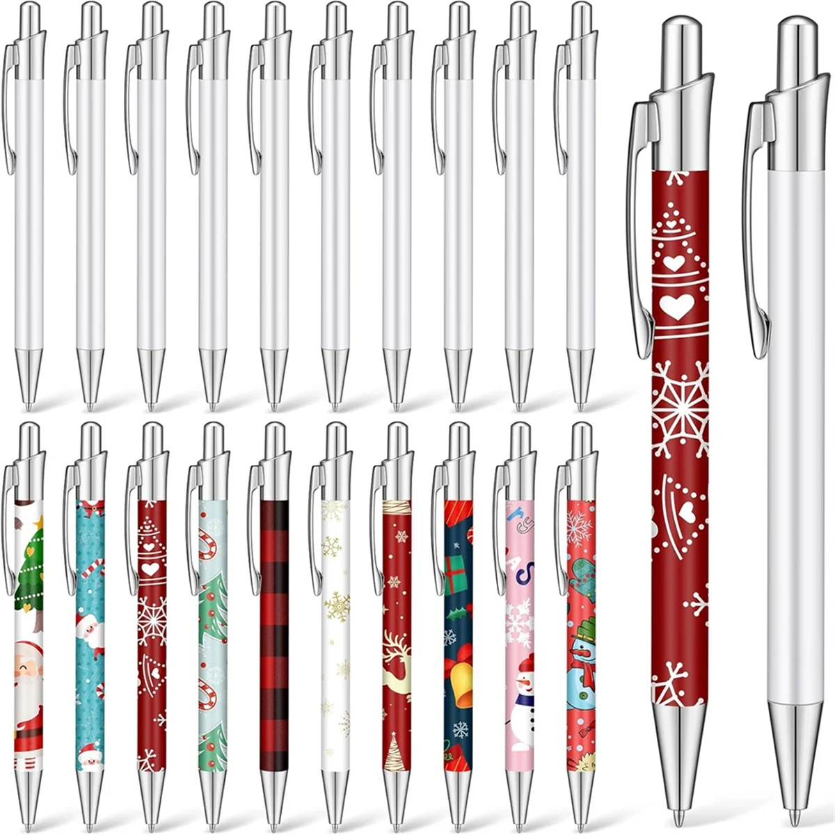 

10Pcs Sublimation Pen Blank Heat Transfer Pens Sublimation Ballpoint Pens with Shrink Wrap School Supplies for Office