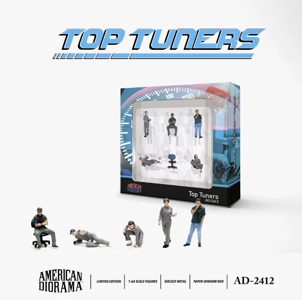 American Diorama 1:64 TOP TUNERS Collection of alloy figure car decoration gift