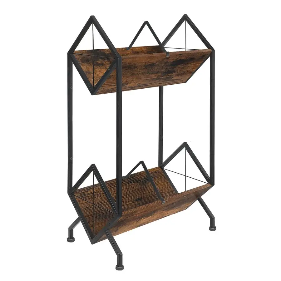 

Vinyl Record Holder, 160200 LP Vinyl Record Storage Rack, Quick Assembly, Retro Style Organizer for Magazine, Book, Files, Album