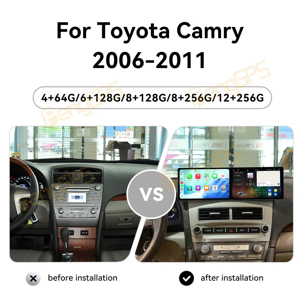 18.2 Inch Screen Car Radio For Toyota Camry 2006-2011 Android Auto GPS Navigation Multimedia Stereo Receiver Head Unit