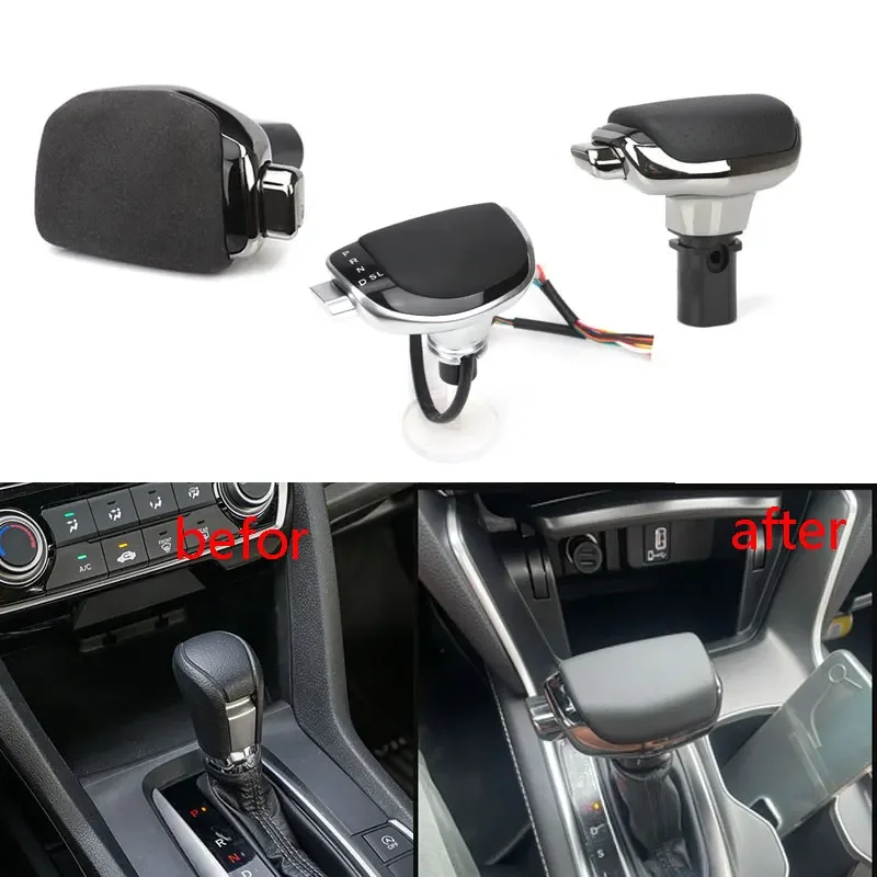 

Car Modified Automatic Stick Gear Shift Knob Lever Shifter Headle For Honda Civic Accord 10th 2016-2022