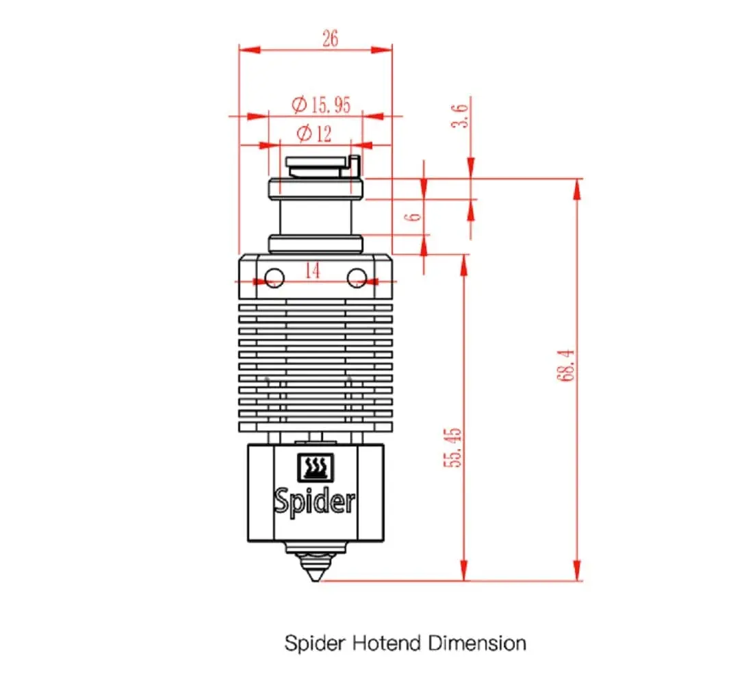 Иди! Высокотемпературный высокоскоростной комплект Hotend Spider для 3D-принтера Ender 3 Ender 3 V2 Ender 3 Pro Ender 5 серии CR-10