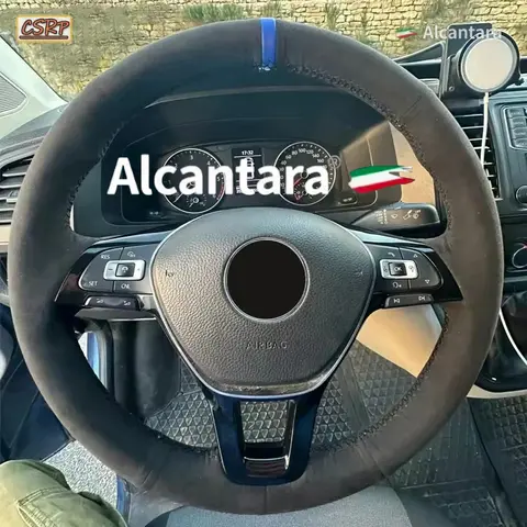 Car Steering Wheel Cover For Volkswagen VW Amarok T6 California Caravelle Kombi Multivan Transporter Golf Mk7 Sharan Polo Jetta