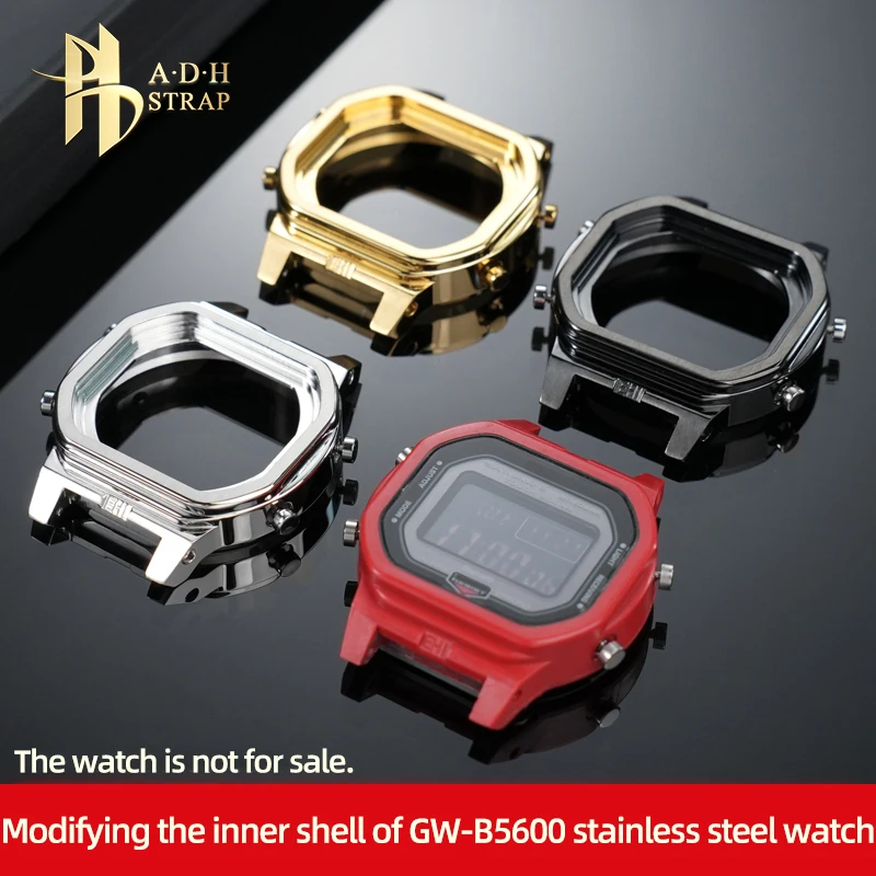 Solid Stainless Steel Watch Case For Casio G-shock GW-B5600 Metal Watch Inner case Modified Small Square gw-b5600 Steel Case