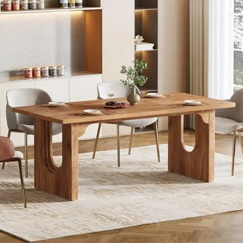 Modern Dining Table for 6-8 People, 70.9