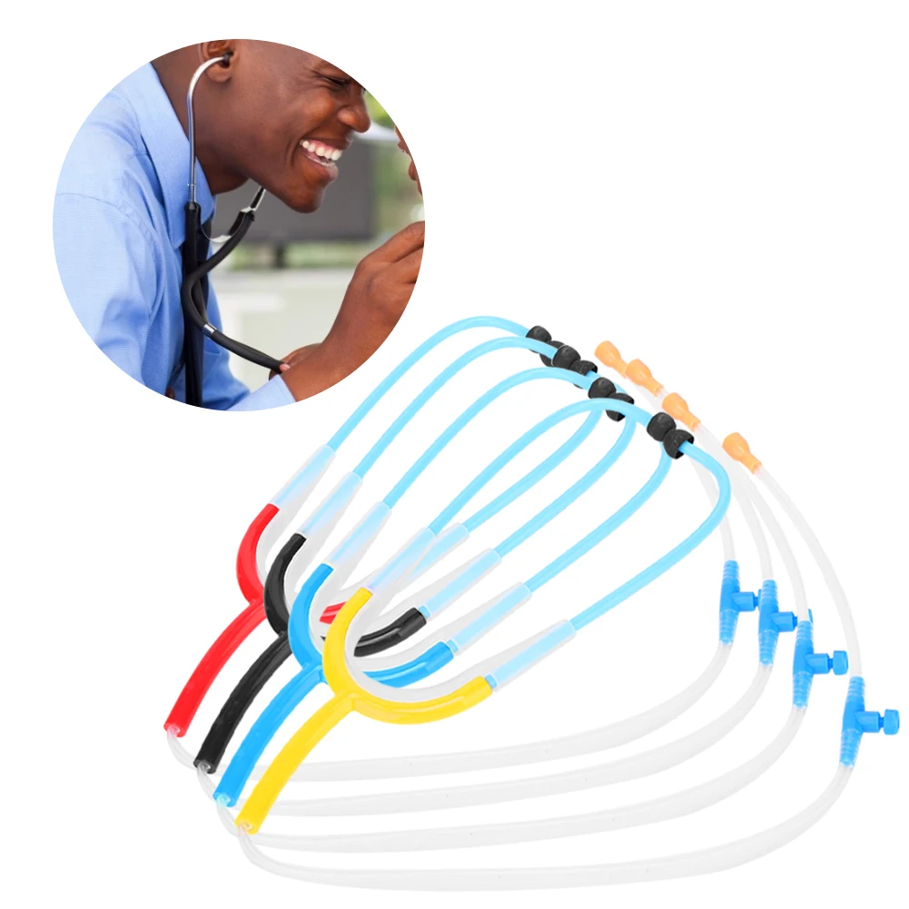 4 Color Binaural Hearing Aid Stethoscope Reduces Noise Medical Headphones Auditions Detection Hearing Aid Auxiliary Health Tools