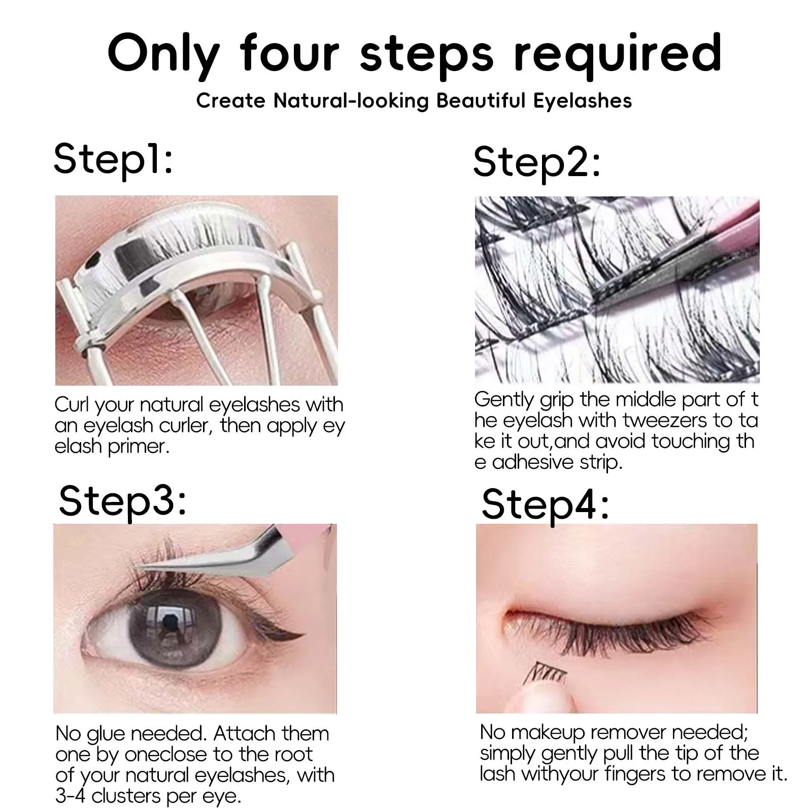 DIY Fashion Lash Extensions Lijmvrij Koreaanse Stijl Meisje Groep lash Gesegmenteerde Natuurlijke Lange Valse Wimper Zelfklevende Wimpers