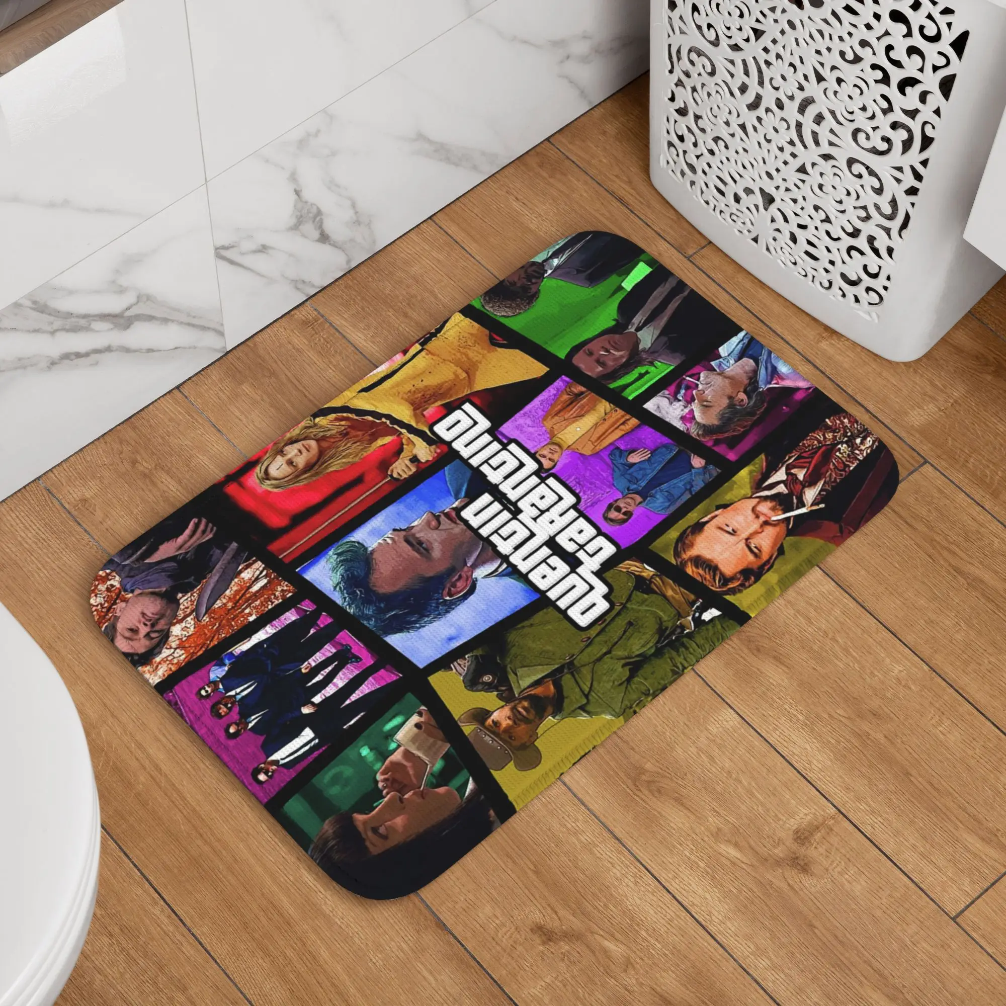 custom-quentin-tarantino-movie-collage-doormat-anti-slip-bath-kitchen-mat-garden-garage-floor-door-entrance-carpet-rug