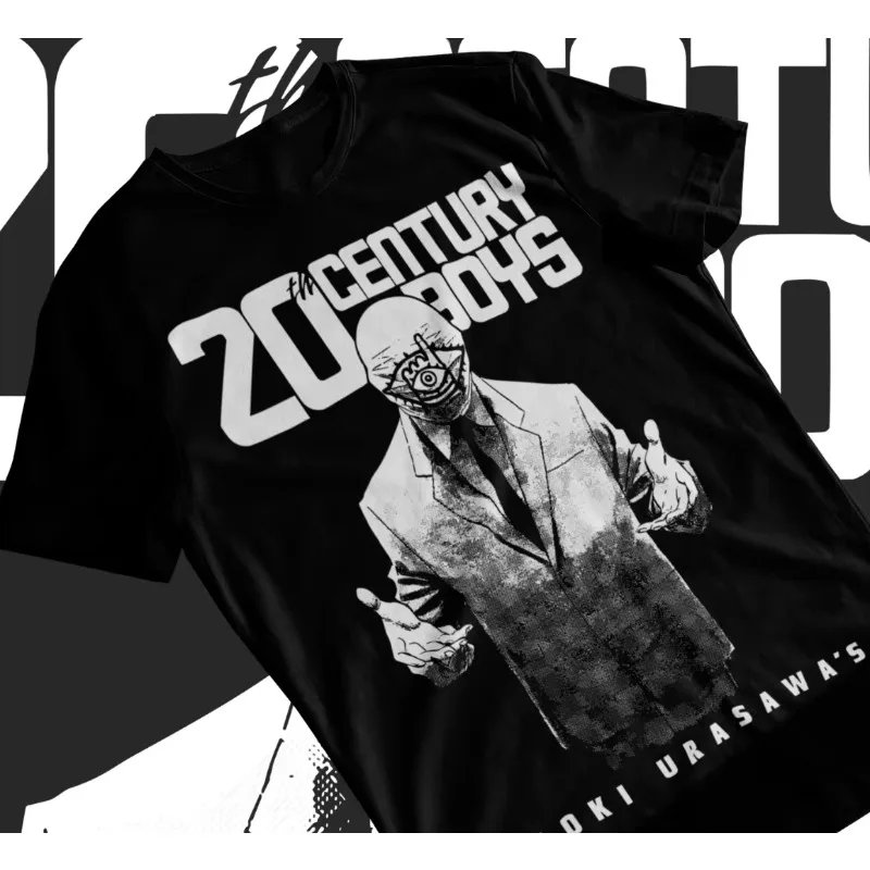 Tendencias verano Cosplay Neutral blanco y negro Naoki Urasawa's 20th Century Boys Anime camiseta Unisex camiseta suave todas las tallas