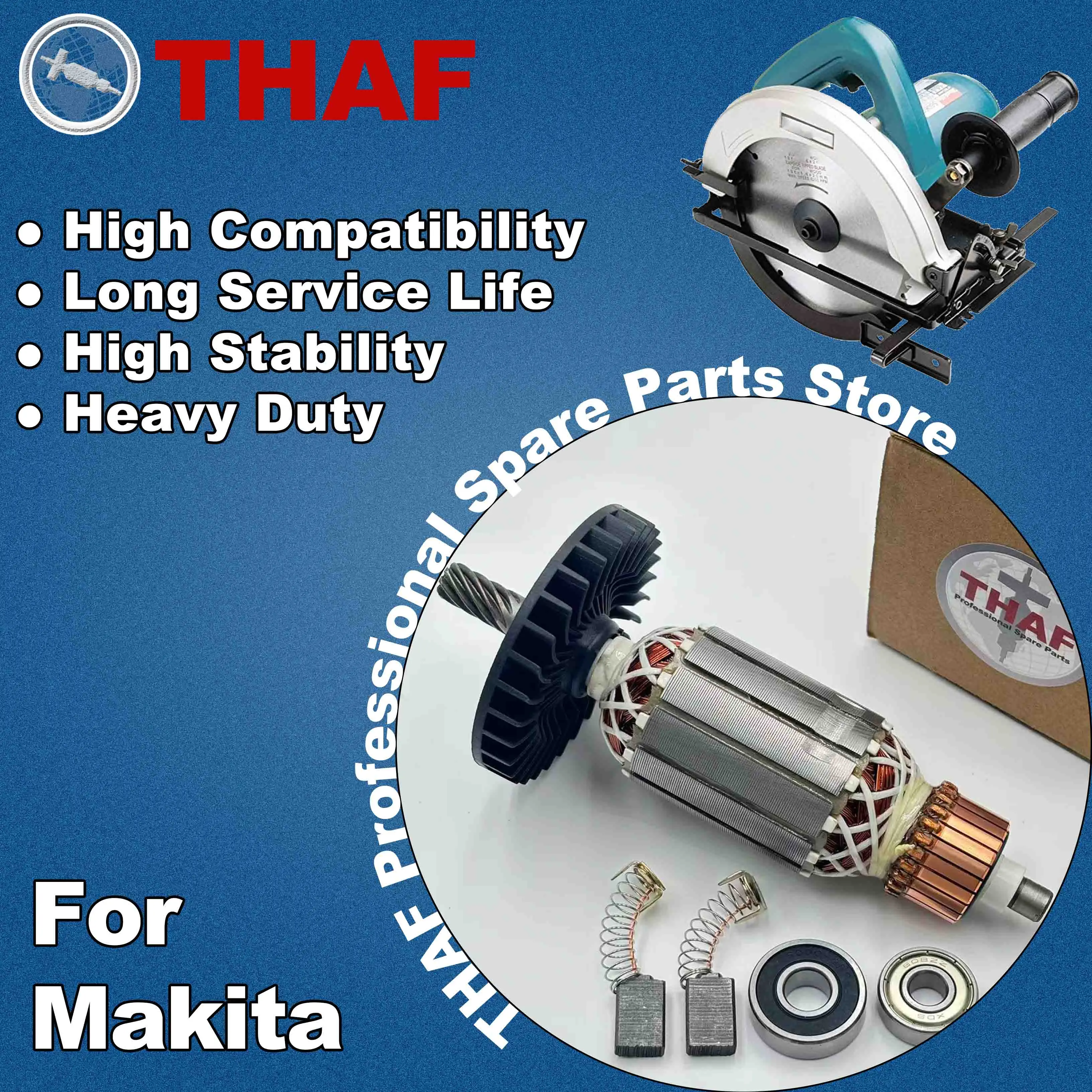 AC 220V 240V 5806B 5704R 5806R 5704RK Armature Rotor For MAKITA Circular Saw Spare Parts Power Saw 518629-3 view 4