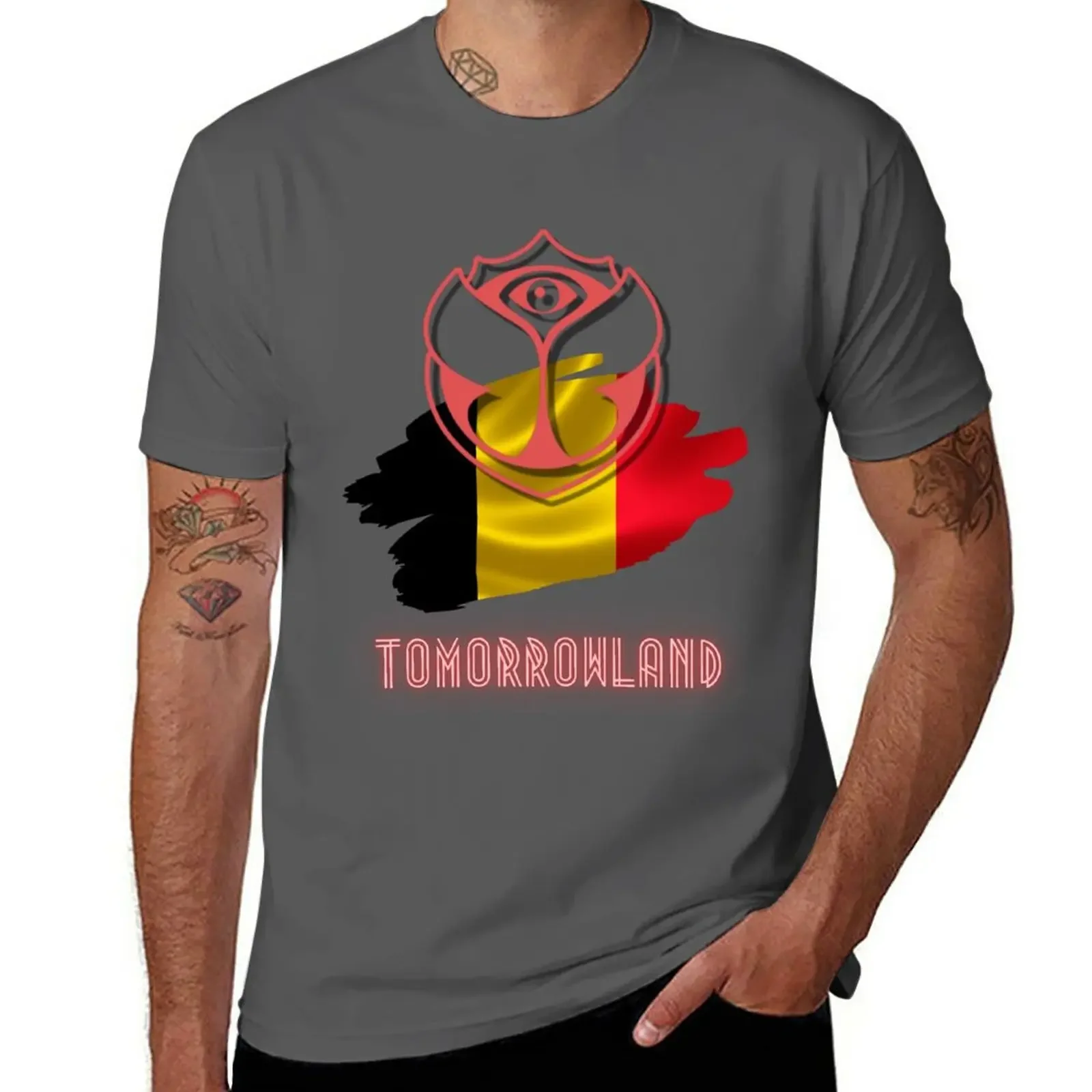 New Tomorrowland 2022.Flag of Belgium T-Shirt plain t-shirt cute tops t shirt for men