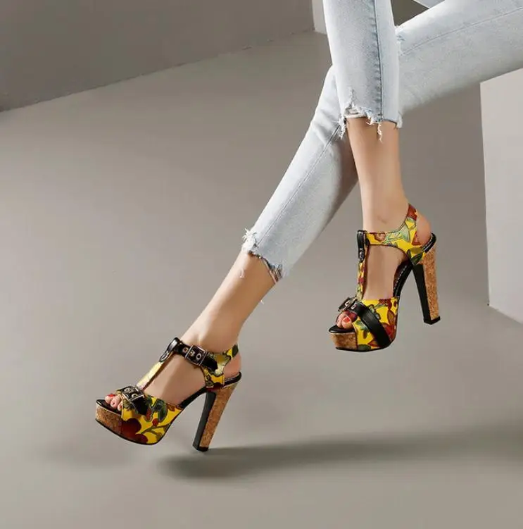 Oversize Large size Big Size Personalized high-heeled sandals high heels sandals women shoes woman summer ladies