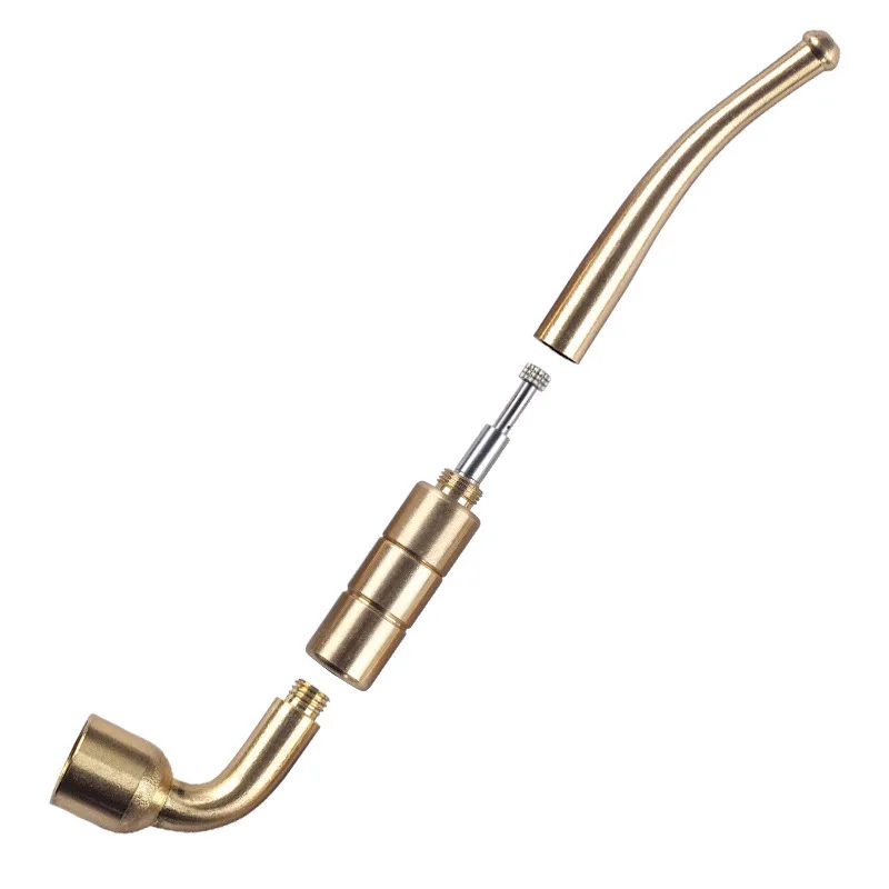 أنبوب تبغ نحاسي مع فلتر معدني أنبوب تدخين كلاسيكي هدية للرجال