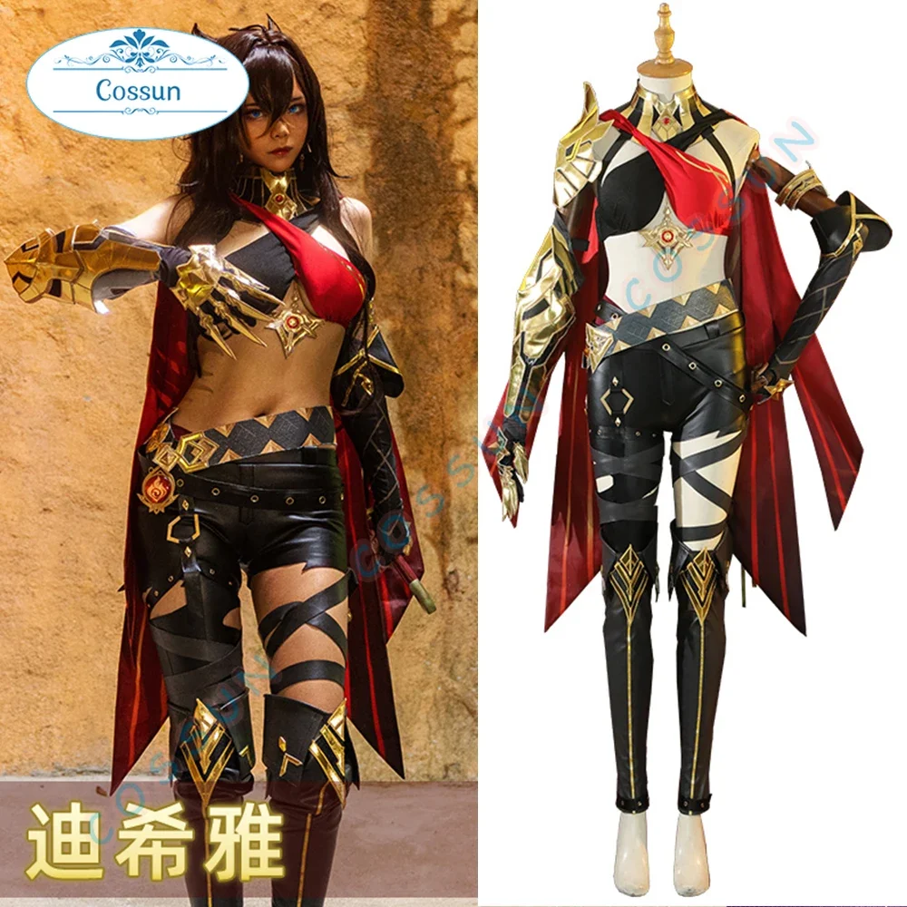 Game Genshin Impact Dehya Black Skin Imperial Sister Cosplay Costume Halloween outfits Game Clothing Women Anime Clothing