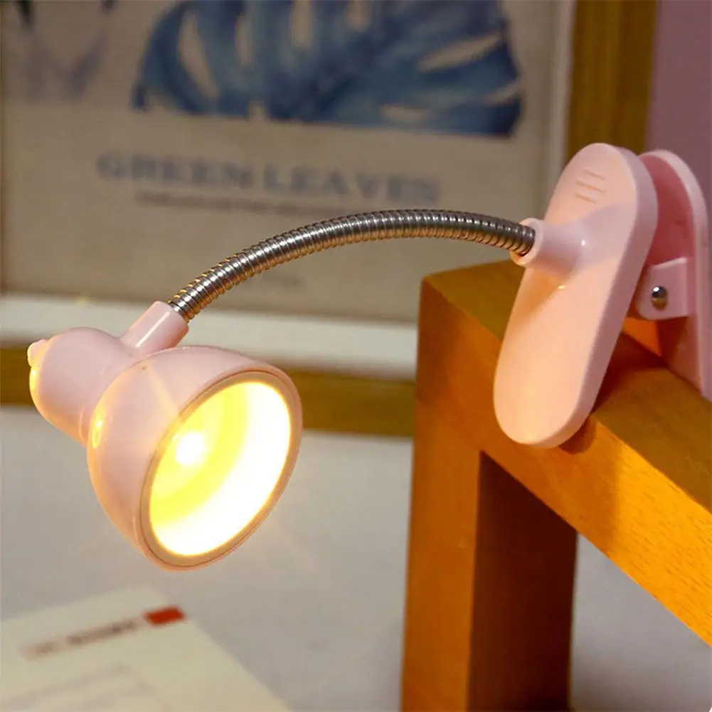 Cute Mini Lamp To Read Book Eye Protection Rotatable Reading Lamp With Clamp Reading Lights For Books Desk Table Bedroom