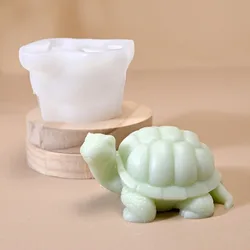 Cute Turtle Candle Silicone Mold 3D Small Pet Animal Crafts Plaster Resin Cement Soap Mold DIY Handmade Candle Making Tools