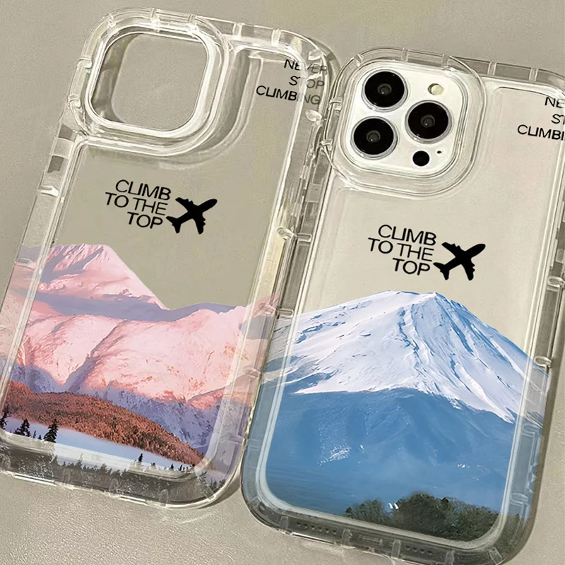 Custodia per aereo Snow Mountain Peak per Samsung Galaxy A15 A55 A05 A05S A14 A24 A13 A23 A73 A12 A22 A32 A52 A52S A72 A31 A51 A71