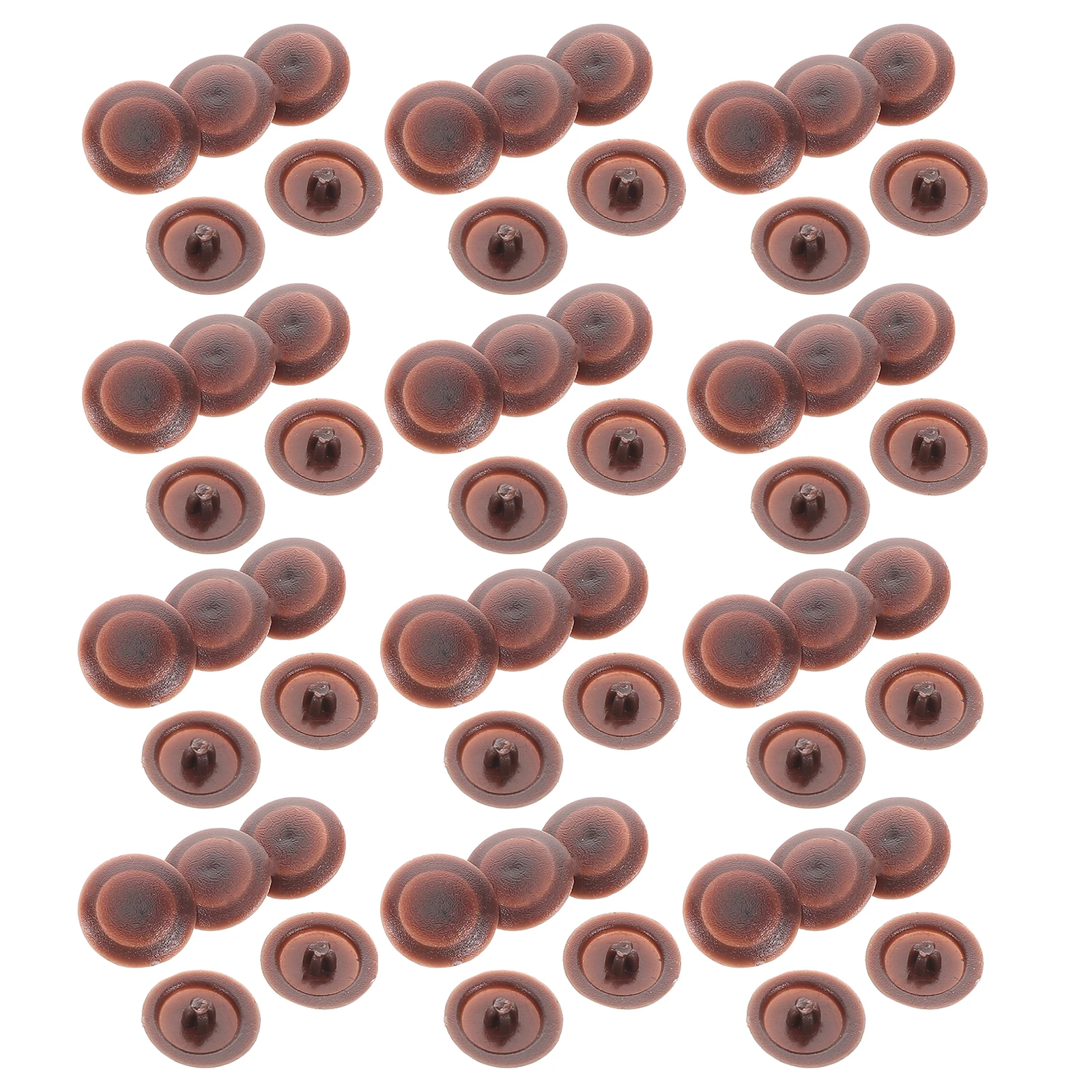

500pcs Screw Cap Decorative Cover Durable Plastic Cross Design Easy Installation Protective Light Dome Brown Screws
