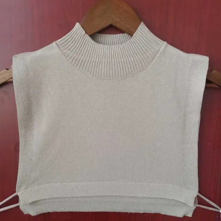 メンズニットウールネックウォーマーハーフハイカラーフェイクカラーネック保護暖かさサプリメントフェイクシャツカラーネックカバー