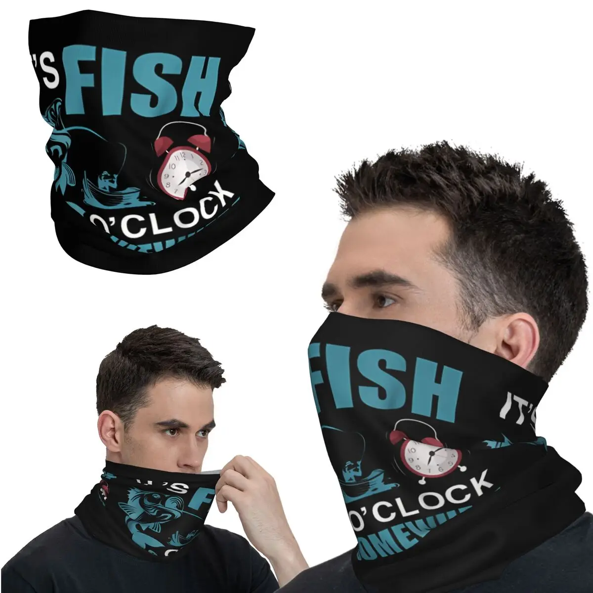 Super Bandana Neck Cover Printed Motorcycle Motocross It's Fish o'Clock Somewhere Face Scarf Cycling Scarf Hiking Unisex Adult