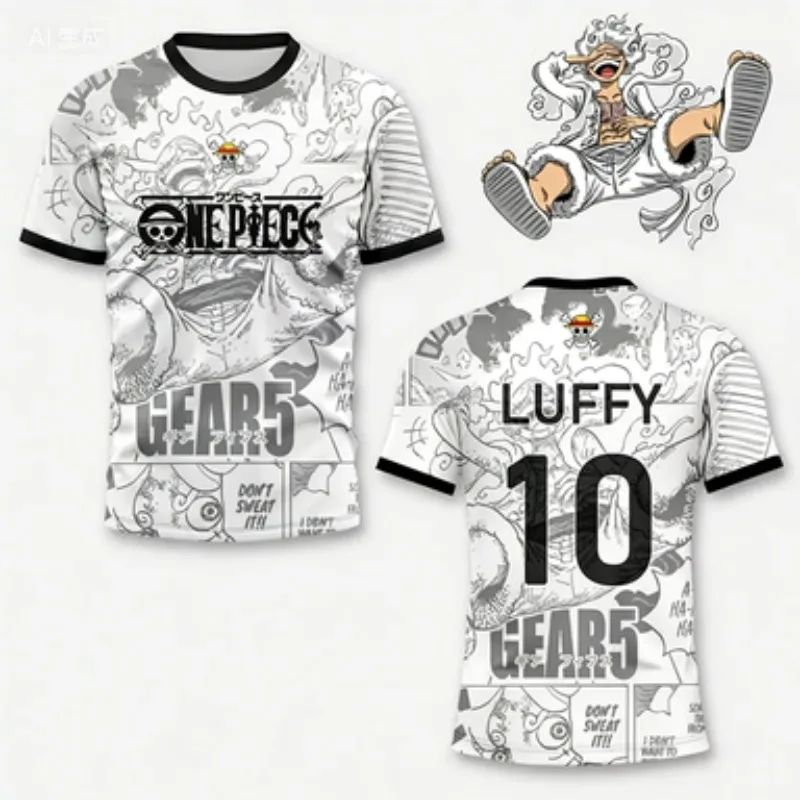 T-shirt Breathable Quick-dry Short Sleeve for Men and Women, Loose Cartoon Print T-shirt, Lightweight and Breathable image 4