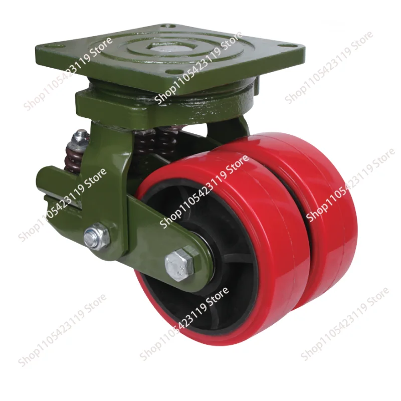 8 in High Load Capacity 2ton Industry Super Heavy Duty Trolley Swivel Caster Spring Shock-absorbing Casters