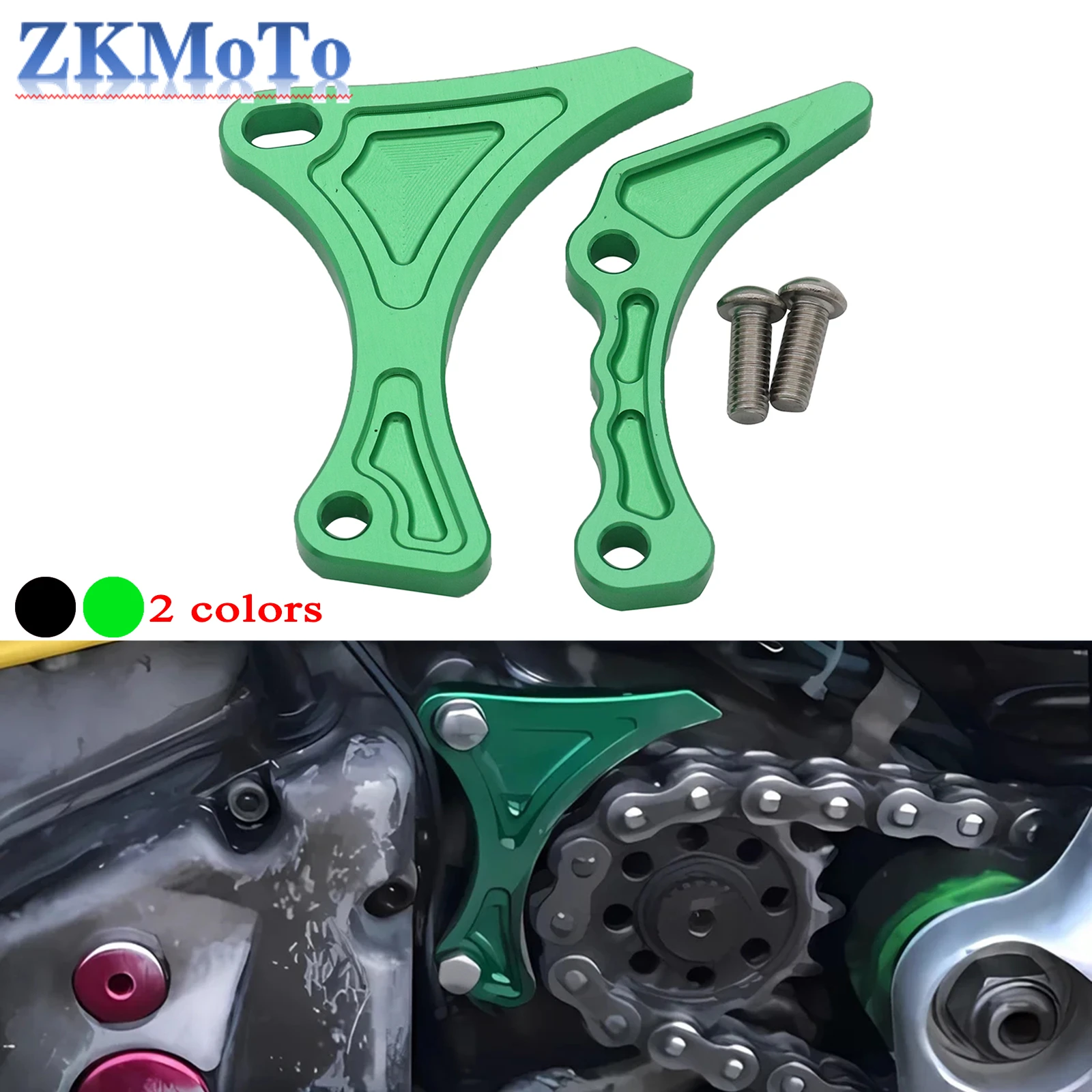Motorcycle CNC Guard Cover Chain Sprocket Cover Case Saver Engine Protector For Kawasaki KX250F KX450F KX 250F 450F 2004-2016