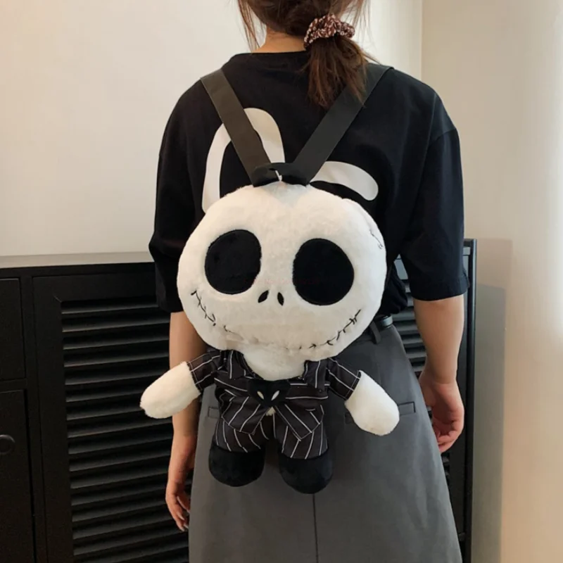 Jack Skellington Plush Children'S Backpack The Nightmare Before Christmas Cartoon Doll Bag Kids Halloween Candy Backpack Gift