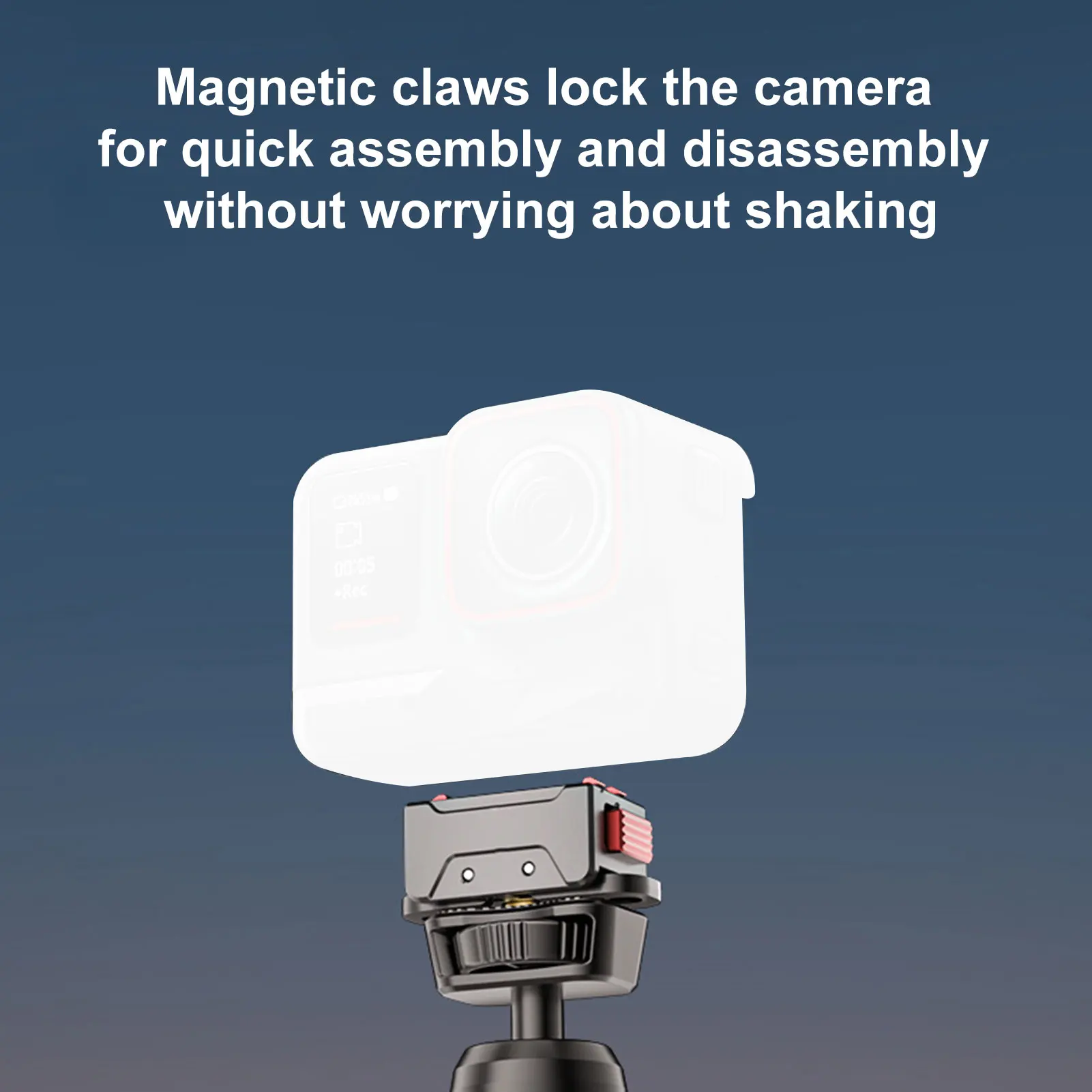 Tripé de câmera dobrável, cabeça esférica de 360 graus, bastão de selfie com suporte magnético para câmera, compatível com Insta360 Ace Pro/Ace Pro 2