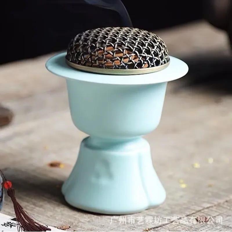Vertical Ceramic Incense Burner High Temperature Electronic Agarwood Heater Song Style Design Home Decor Aroma Diffuser Gift