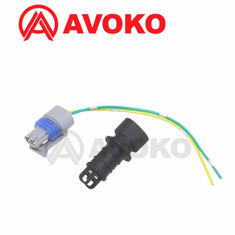 12160244 Intake Air Temperature Sensor With 2 Pin Connector Plug For Buick Chevrolet Pontiac Saturn Oldsmobile GMC Cadillac