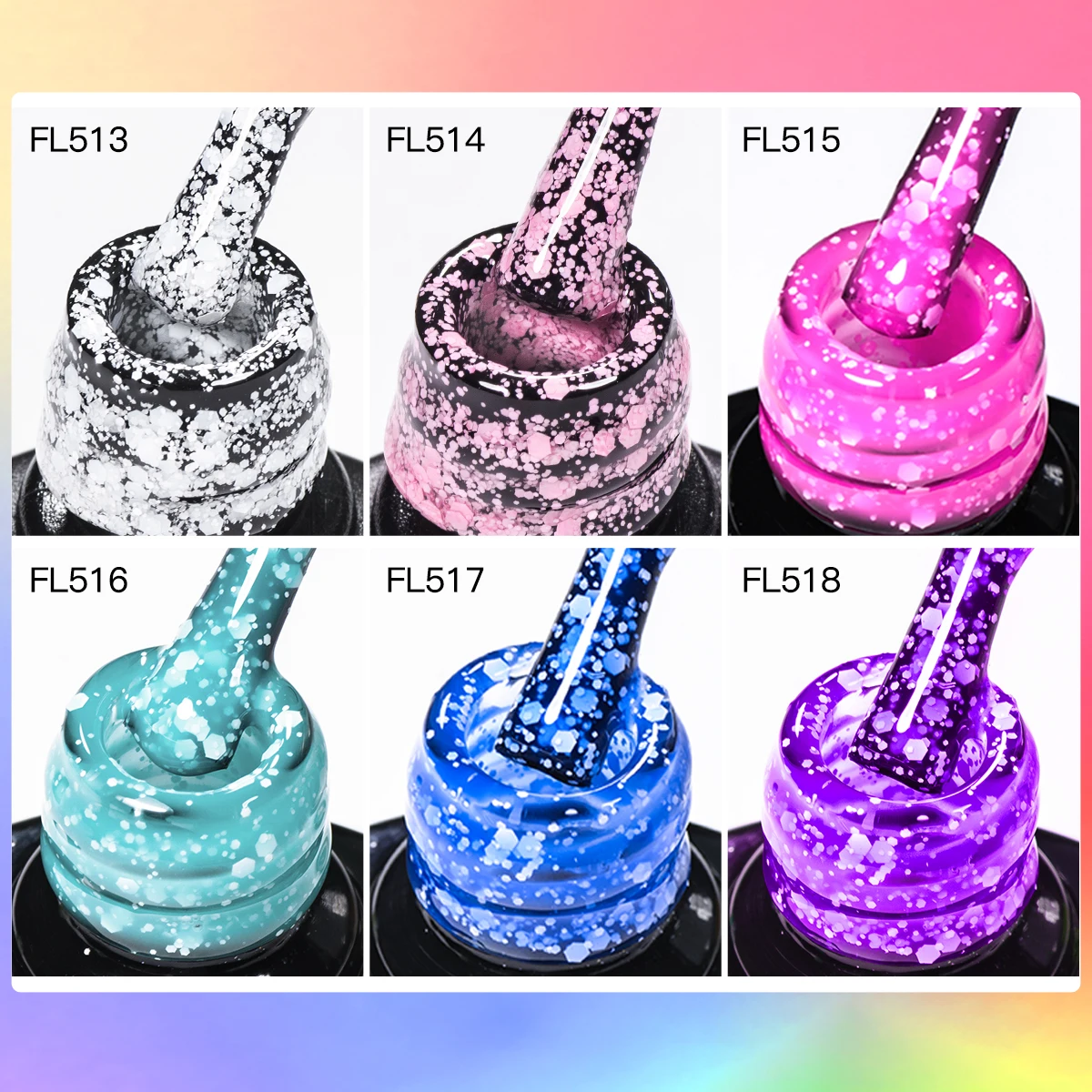 7ml Snowflake Gel Nail Polish UV LED Semi Permanent Milky White Pink Glitter Snow Sequins Gel Nails Art Design Varnish Manicure