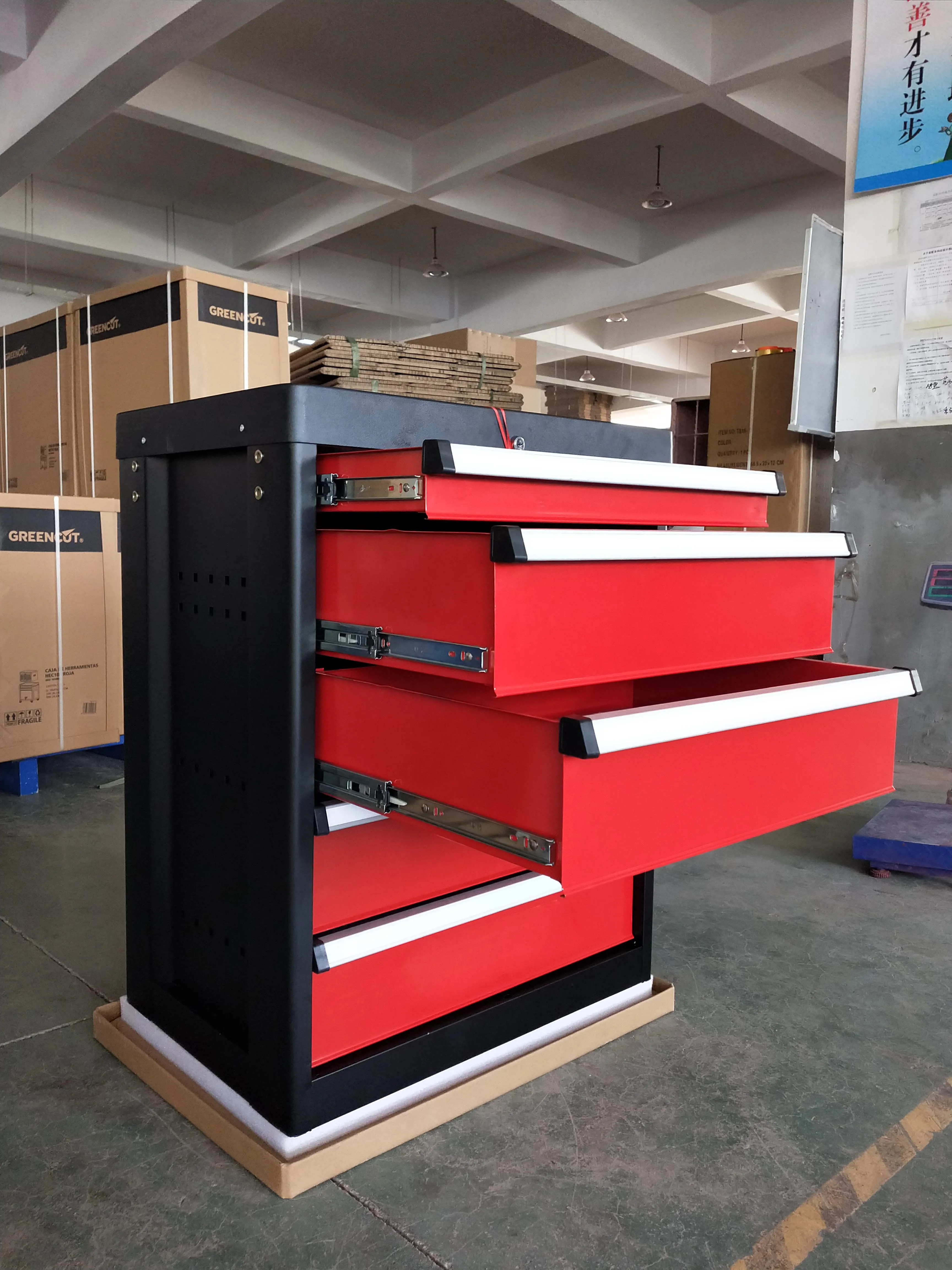 

Мобильный инструментальный ящик на 5 ящиков для хранения оборудования, стальной инструментальный шкаф для гаража, тележка для инструментов механика