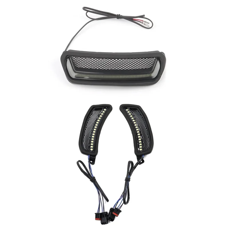 

Motorcycle White Tracer Headlight Vent Accent LED For Softail Low Rider ST El Diablo FXRST FXLRST 2022-2024