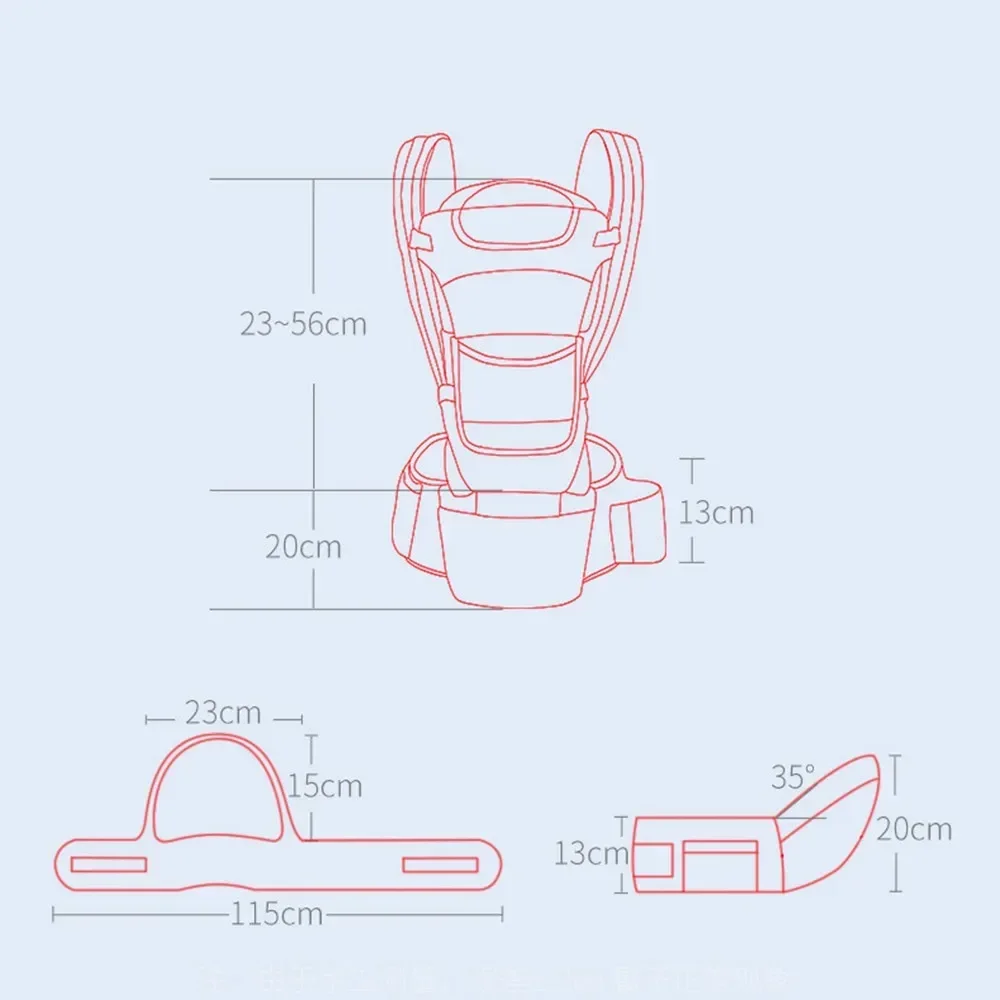 Ergonômico canguru bebê portador com frente enfrentando, envoltório Sling, mochila de viagem, infantil Hipseat, recém-nascido