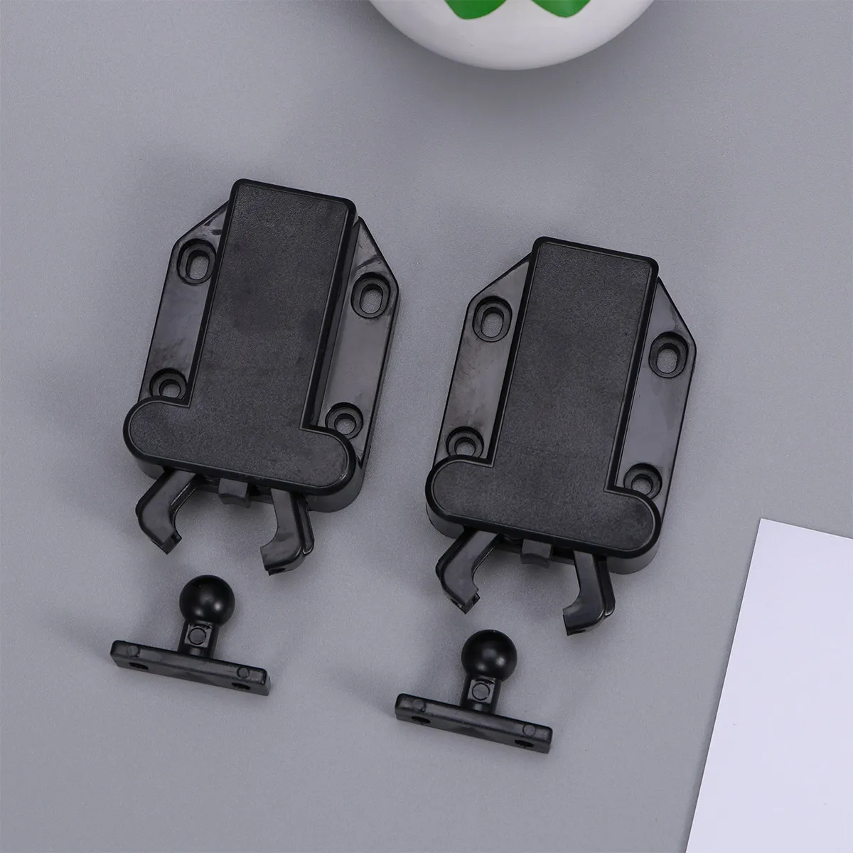 2Pcs Cupboard Door Catch Self Locking Push Latch for Cabinet Drawer Wardrobe Chest Bookcase Furniture Press Close Latch Device