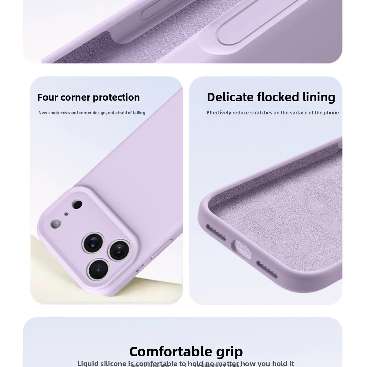Original Flüssigsilikon Stoßfeste Handyhülle für iPhone 18 17 Pro Max 18Pro 17Pro Weiche Schutzhülle für iPhone 18 Pro Max – Detail 2