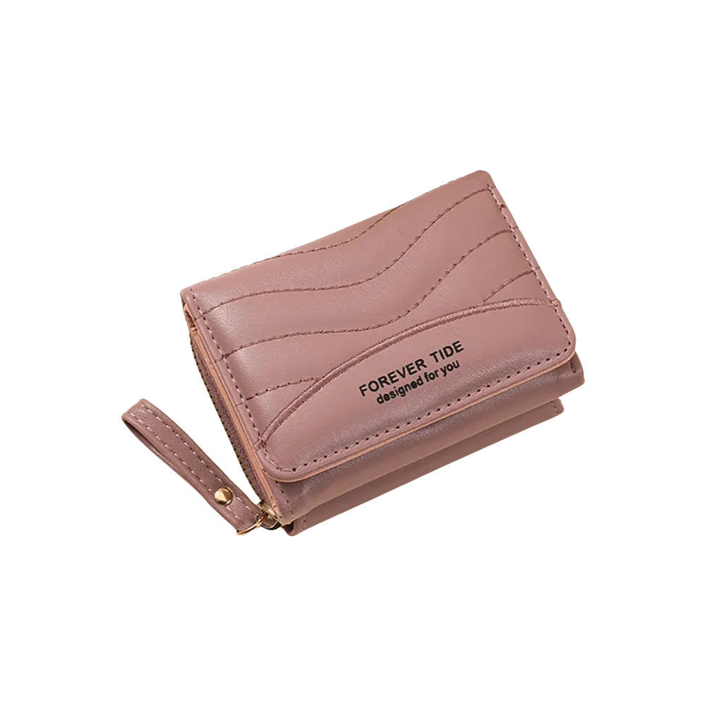 Portable Multicolor Money Bag PU Zipper Clouse Card Bag Ultralight Simple Embroidery Coin Purse for Ladies