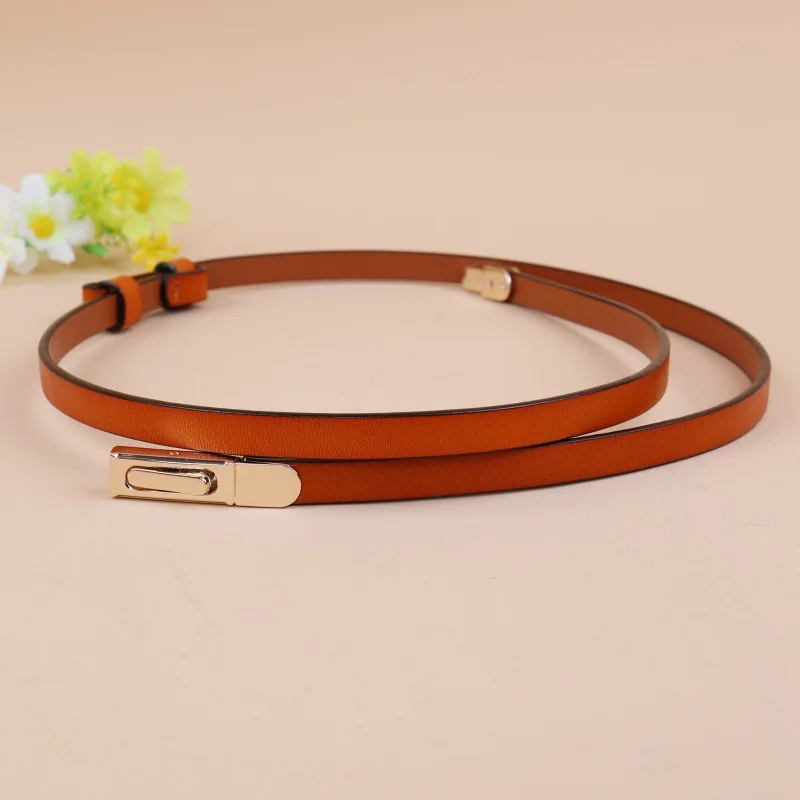 Cinturones, vestidos, suéteres, trajes y camisas de moda para mujer con cinturones finos, cinturones pequeños decorativos y versátiles.