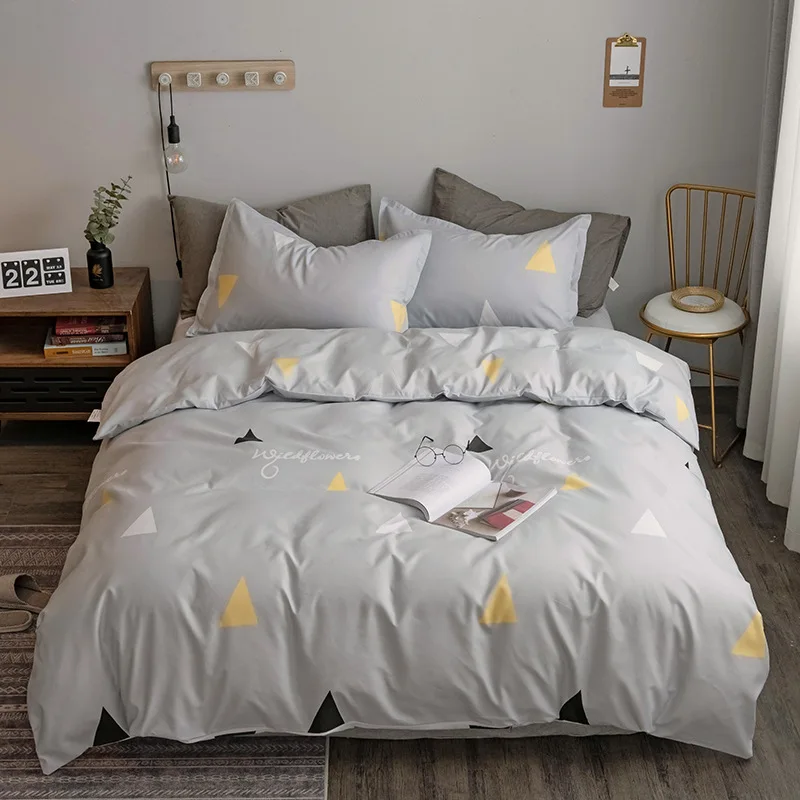 Four piece autumn bedding, single student dormitory ins, wind-driven woolen bed, three piece bed sheet, duvet cover, pillowcase