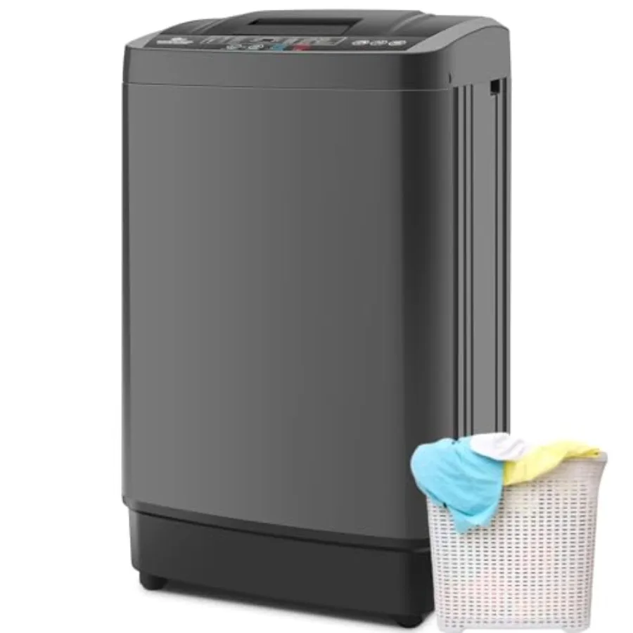 غسالة محمولة بوزن 17.8 رطل مع مضخة تصريف 2.4 قدم مكعب، مجموعة غسالة ومجفف أوتوماتيكية بالكامل، 10 برامج و8 مستويات مياه #1