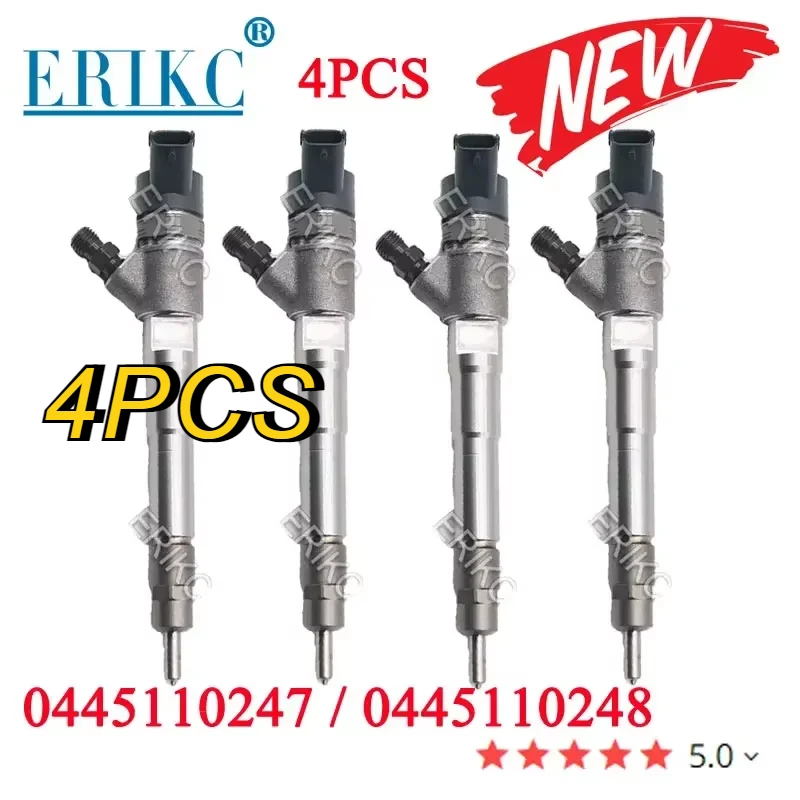 4PCS 0445110247 0445110248 Diesel Fuel Pump Nozzle Injector 0 445 110 248 for Fiat Ducato Iveco Daily 3,0 504088823 71793015