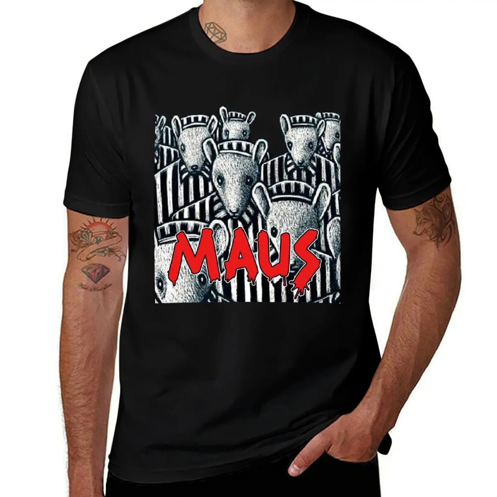 Maus Book T-Shirt Casual All Match Short Sleeve T-Shirt