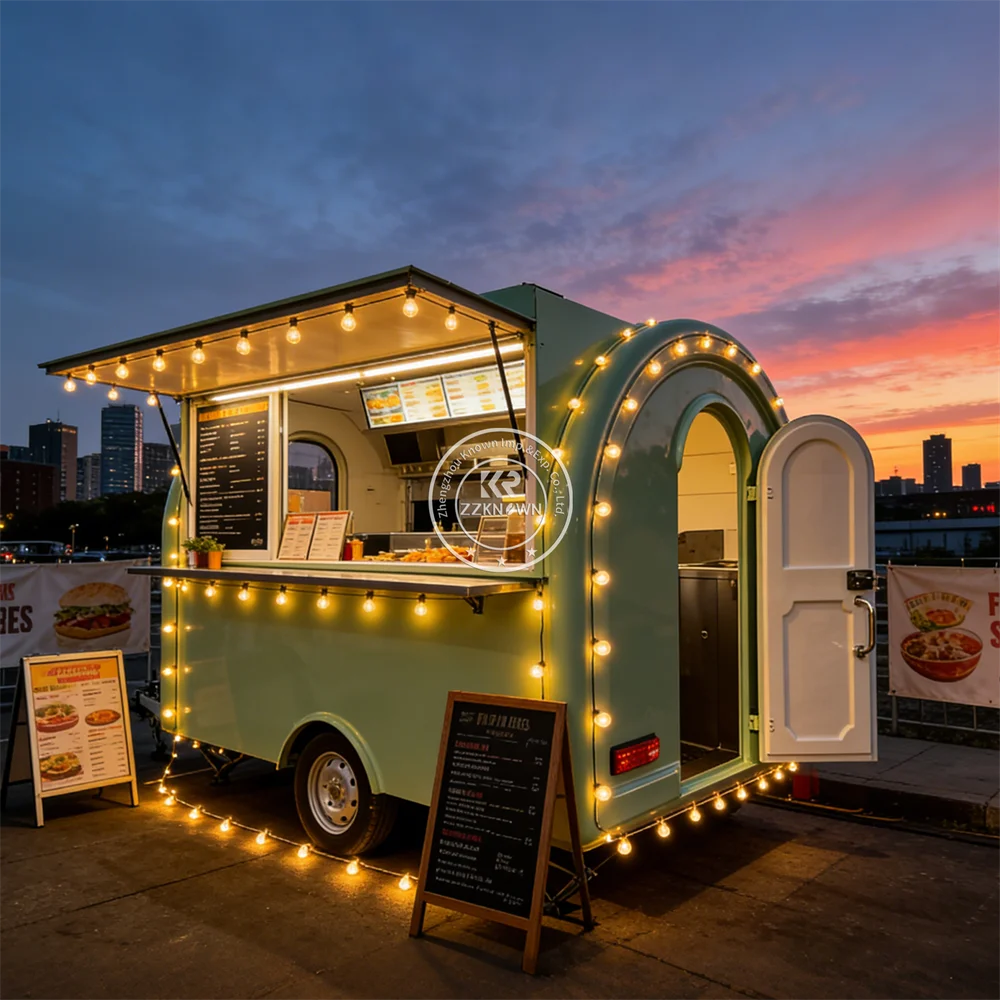 

High Quality Pizza Food Trailer Ice Cream Dessert Catering Trailer Mobile Portable Snack Fast Food Truck with Serving Window