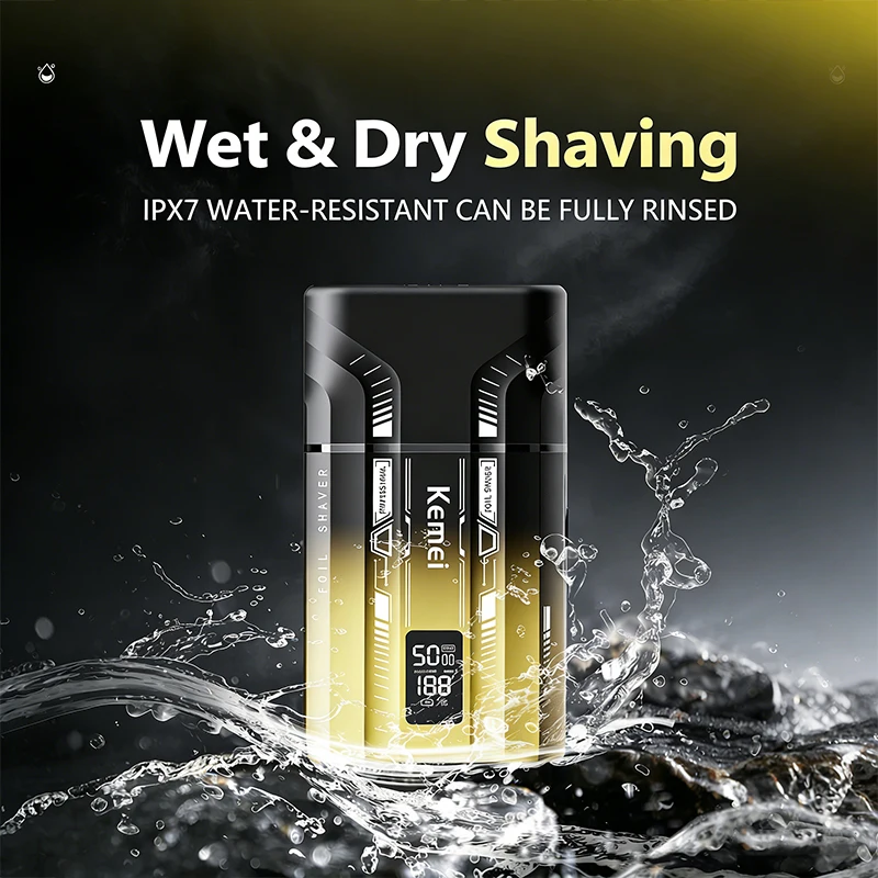 KEMEI KM-T418 Electric Shaver  Reciprocating 2-Blade Men's Beard Shaver  Reciprocating UV Waterproof Shaving Trimmer